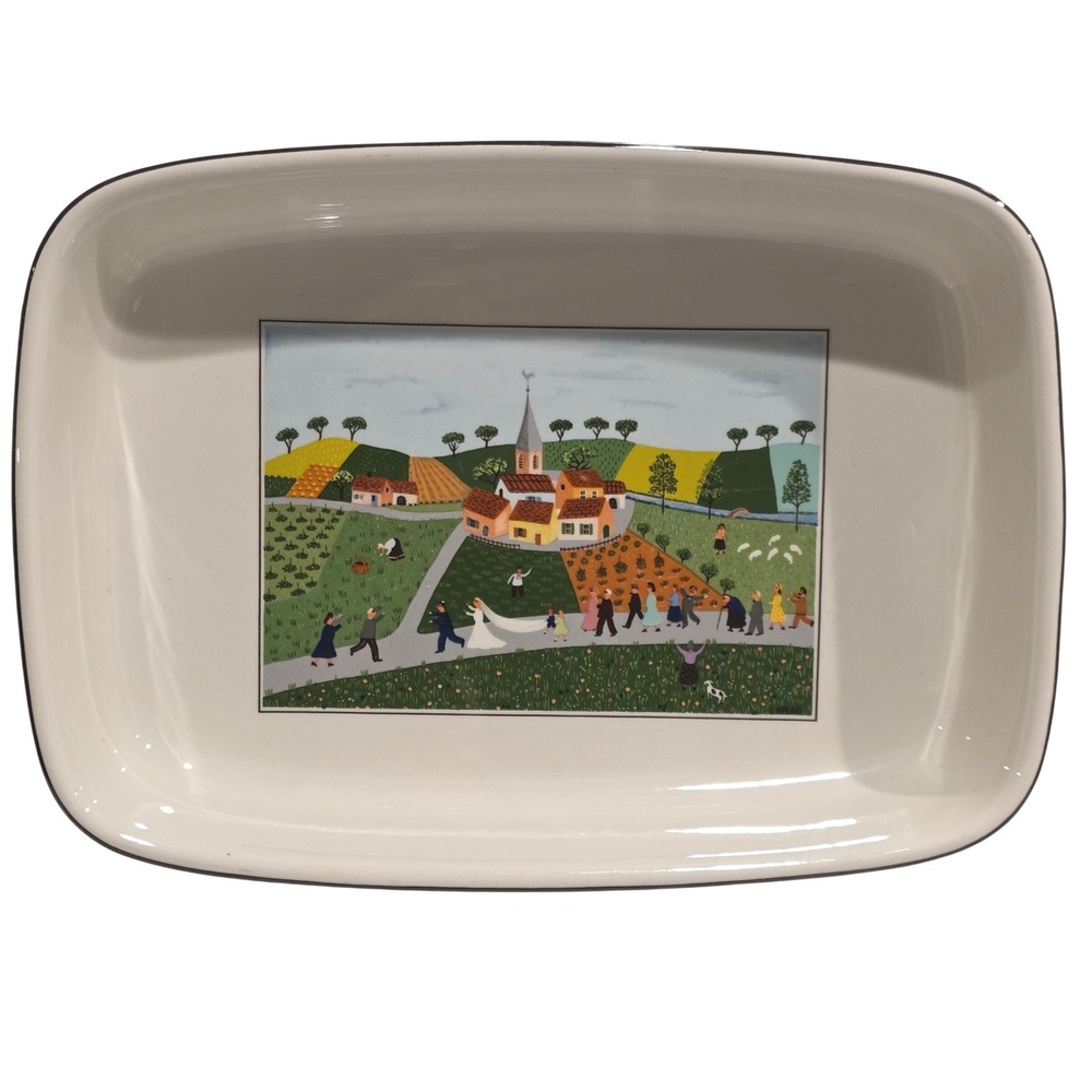 Villeroy & Boch Vilbofour Naif Wedding Procession Rectangular Baker 11.5 in‎